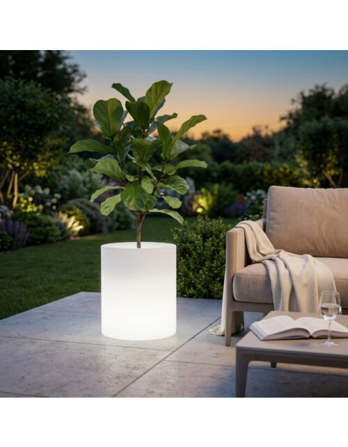 VASO LUMINOSO DELPHINUS 50 h CON LED MULTICOLOR E BATTERIA SOLARE