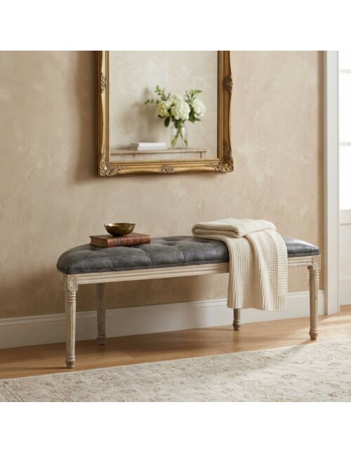 PANCA MARGI IN IN ECOPELLE VINTAGE GRIGIO