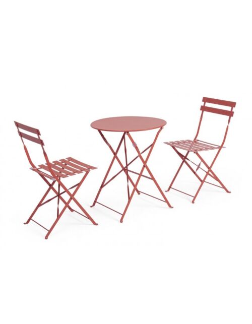BIZZOTTO Set da giardino 3 pezzi BISTROT AUSTIN – terracotta