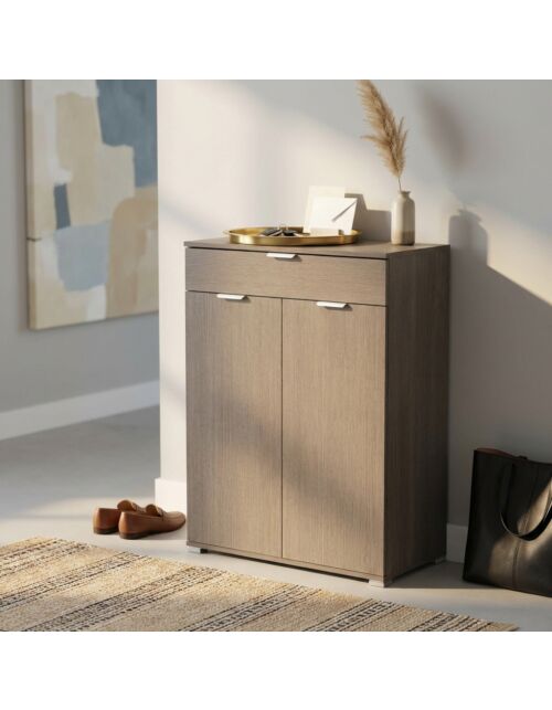 MOBILETTO CON 2 ANTA E 1 CASSETTO ROVERE GRIGIO