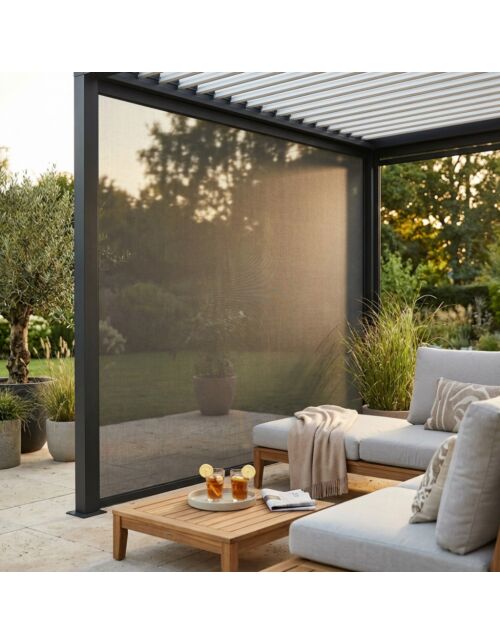 LATERALE PER LATO DA 4 M PERGOLA BIOCLIMATICA CON DOPPIA LAMELLA