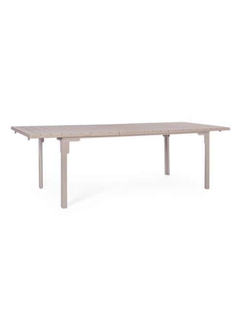 BIZZOTTO tavolo da pranzo allungabile da giardino SARITA 180–240×90 TORTORA
