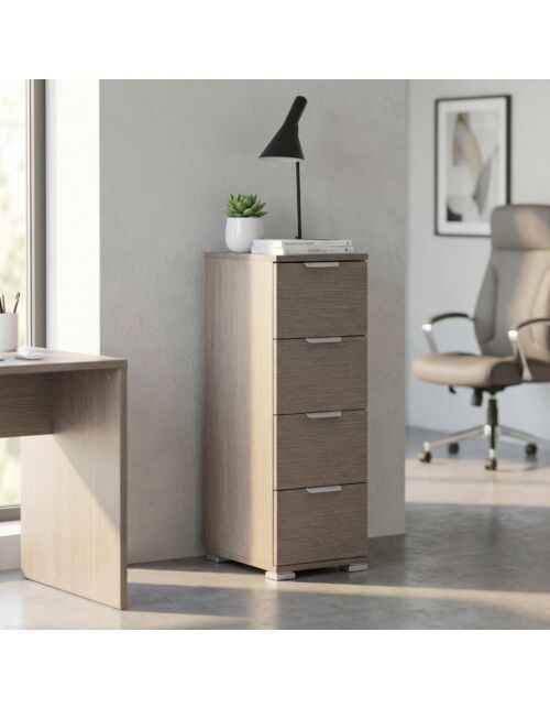 CASSETTIERA 4 CASSETTI ROVERE GRIGIO