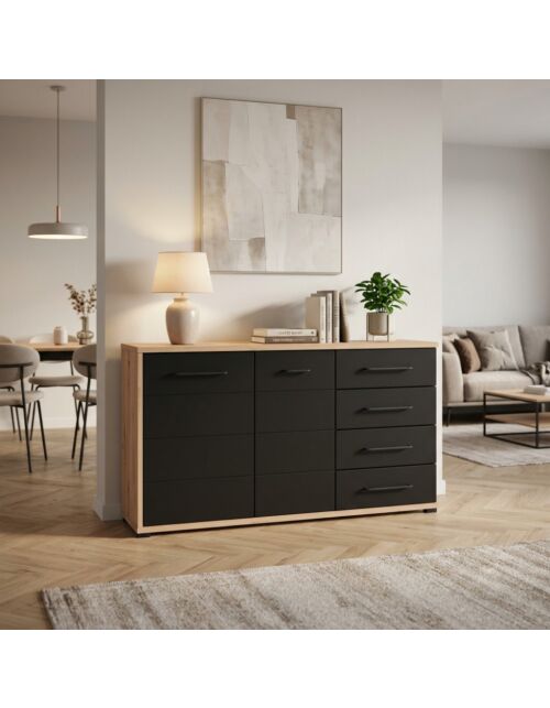 11011472 MOBILE LUSITANIA ROVERE ARTIGIANO E NERO