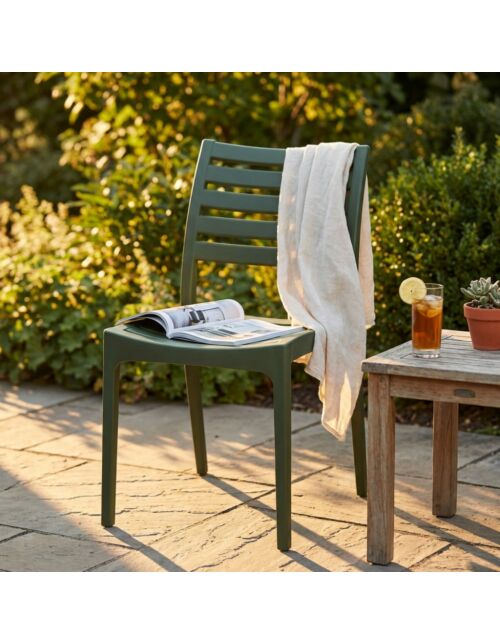 Sedia da giardino EVELINE – verde oliva