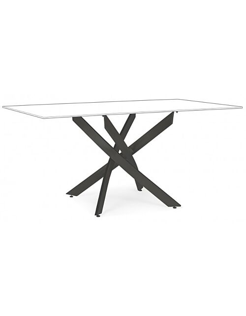 BIZZOTTO BASE TAVOLO GEORGE NERO 160X90