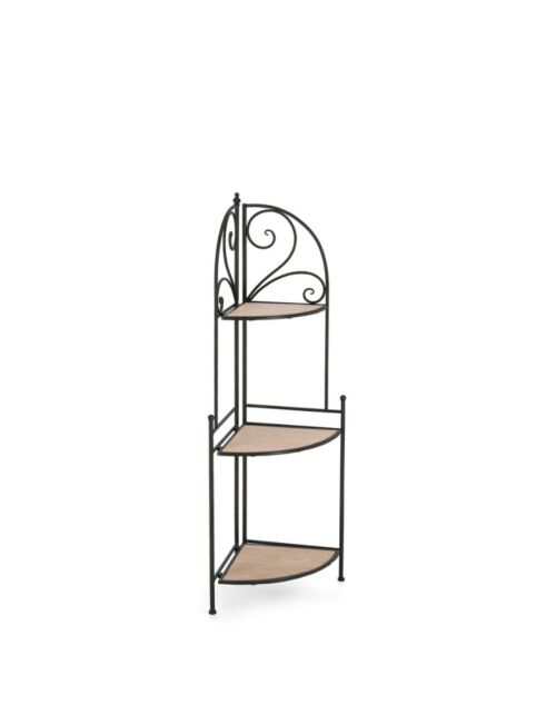 BIZZOTTO scaffale angolare GUENDA 3P nero - pieghevole