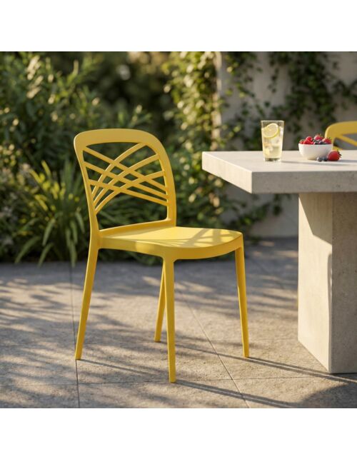 Sedia da giardino HARMONIE – giallo