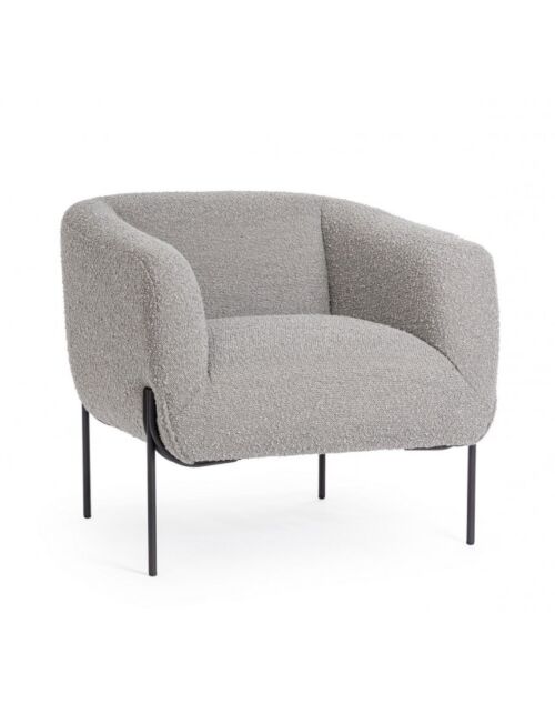 BIZZOTTO POLTRONA CLAUDINE GRIGIO BOUCLE'
