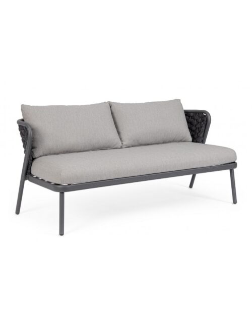 BIZZOTTO Divano da giardino due posti HARLOW antracite QS22/GRAFITE