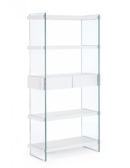 BIZZOTTO LIBRERIA 4P-2C LINE WOOD BIANCO