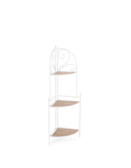 BIZZOTTO scaffale angolare GUENDA 3P bianco - pieghevole