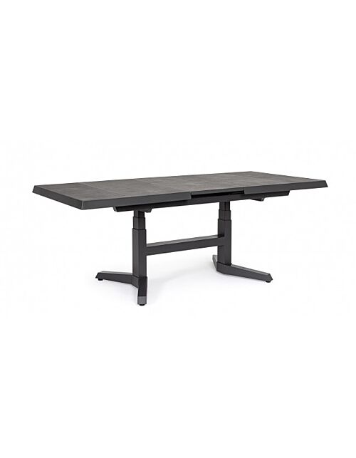 BIZZOTTO Tavolo da giardino allungabile ROBERT 143/183X88 antracite JX55 con regolazione dell'altezza