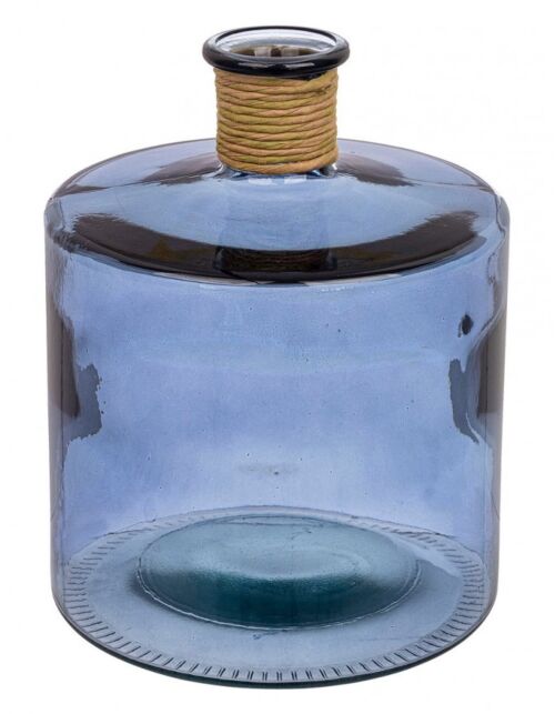 BIZZOTTO VASO VT ROTANG BLU COBALTO H27,5