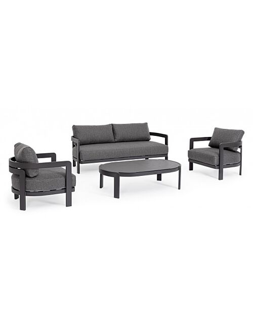 BIZZOTTO SET4 SALOTTO C-C PRESLEY ANTRACITE WG21