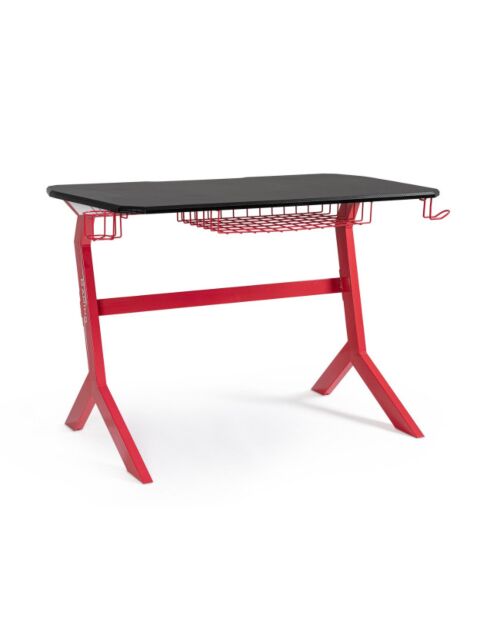 BIZZOTTO scrivania GAMING rosso-nera 118x65x76h
