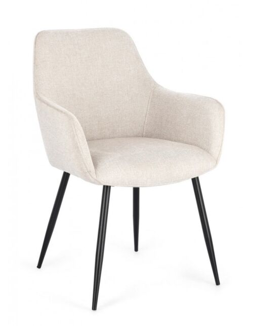 BIZZOTTO SEDIA C-BR CORA NERO/BEIGE