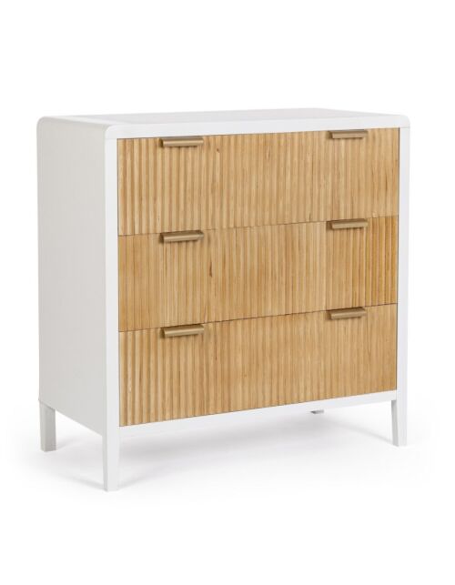 BIZZOTTO CHARLEY cassettiera a 3 cassetti bianco–naturale
