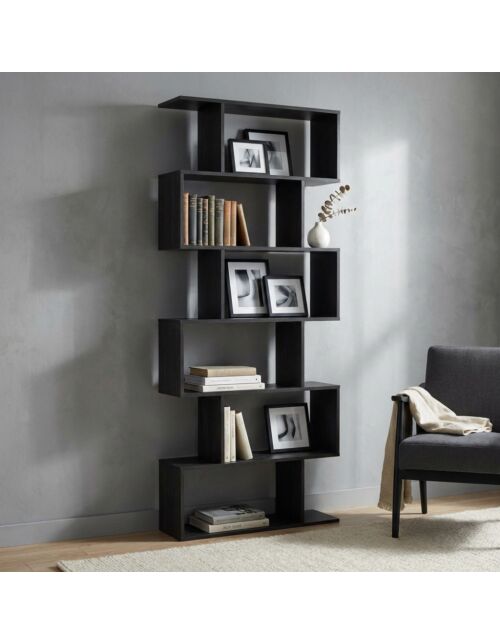 LIBRERIA ALANA GRIGIA E NATURALE