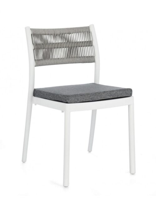 BIZZOTTO SEDIA C-C ALVIN BIANCO/GRIGIO CHIARO