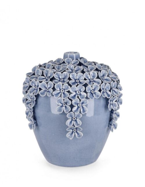 BIZZOTTO VASO DECORATIVO TREASURE AZZURRO H23