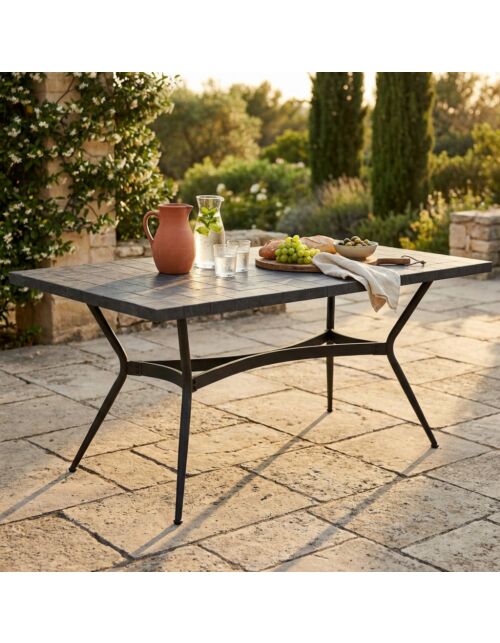 Tavolo da giardino MINOSSE 160 × 90 con piano in ceramica