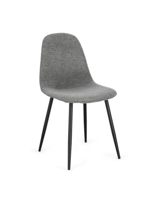 BIZZOTTO sedia imbottita NEW IRELIA nera - grigio scuro