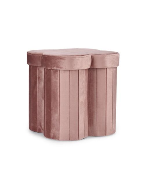 BIZZOTTO pouf contenitore JOCELYN velluto rosa
