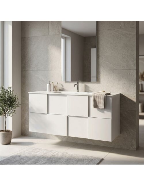 439008-S100 BAGNO SOSPESO CM 100 BIANCO LUCIDO LORENZO
