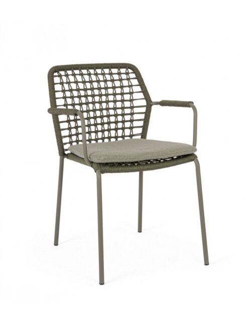 BIZZOTTO Sedia da giardino con braccioli CANAR – verde