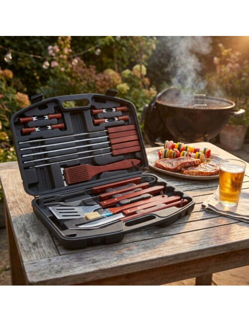 VALIGETTA CON ACCESSORI PER BARBECUE