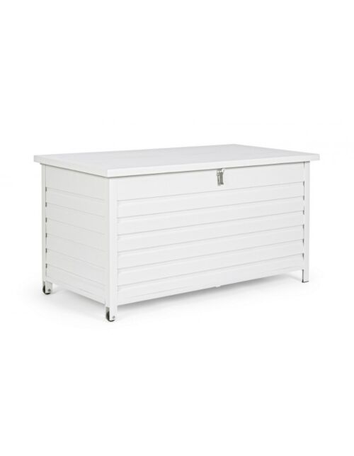 BIZZOTTO Baule ATLANTIC bianco da esterno – alluminio 141x72x74 cm