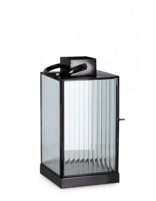 BIZZOTTO LANTERNA TEHRI 1M RIGHE TRASP NERO H27,5