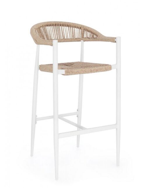 BIZZOTTO SGABELLO BAR JANDIA BIANCO/BEIGE