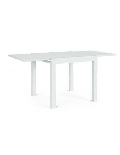 BIZZOTTO Tavolo allungabile CLIV 80/160×80 – bianco (alluminio)