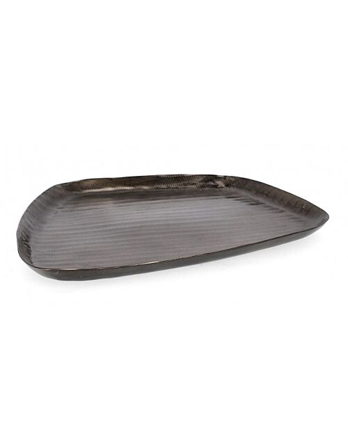 BIZZOTTO VASSOIO DECORATIVO CHISEL ANTRACIT 38X34