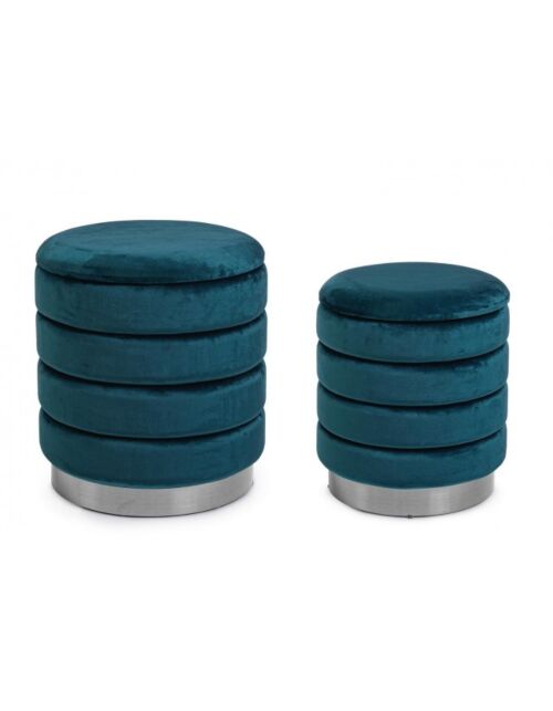 BIZZOTTO SET2 POUF CONTENITORE DARINA NAVYUS