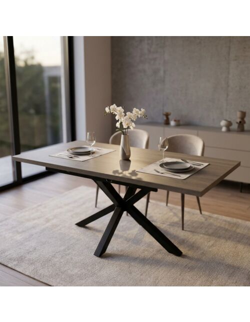 Tavolo da giardino allungabile GARFIELD 160/200 x 90 grigio