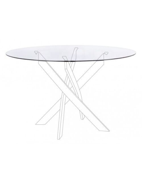 BIZZOTTO PIANO TO TAVOLO GEORGE TRASPARENTE D120