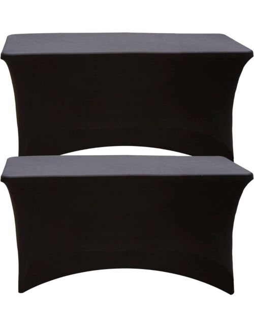 Tovaglia elastica per tavolo da catering 122x75x75 cm, nera