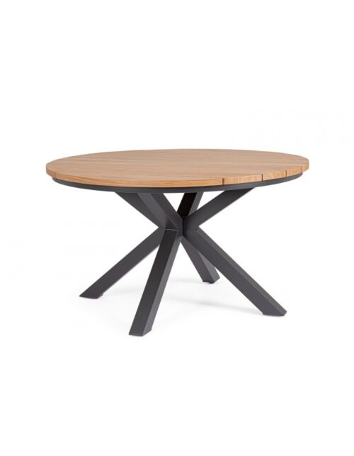 BIZZOTTO Tavolo da giardino rotondo ZELMAR D130 antracite YK13