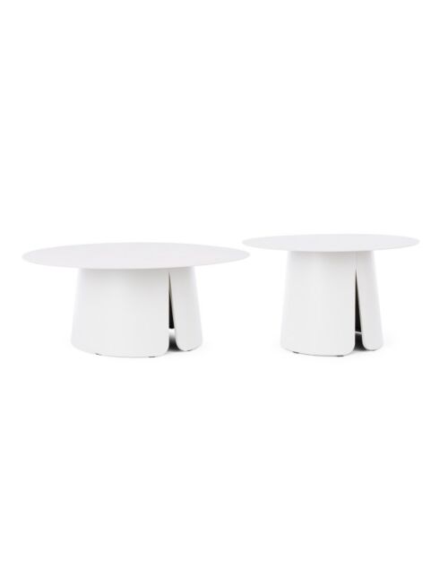 BIZZOTTO set 2 tavolini da giardino BRYAN bianchi
