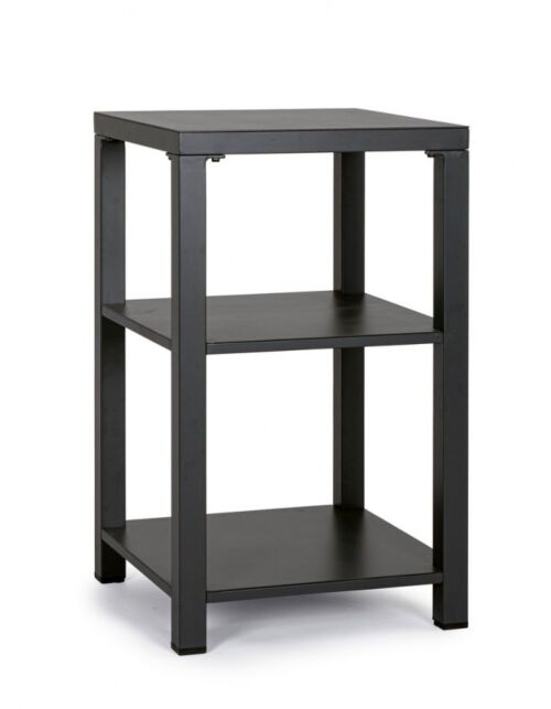 BIZZOTTO Mobile da esterno ATLANTIC in alluminio antracite – 3 ripiani 55x55x90 cm