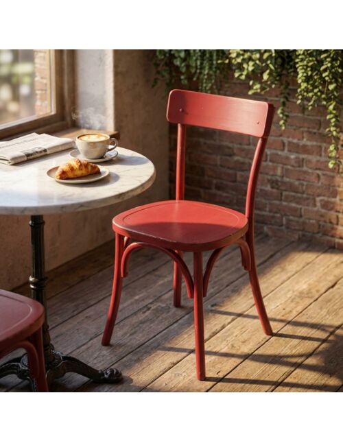 Sedia in legno POLLY rossa