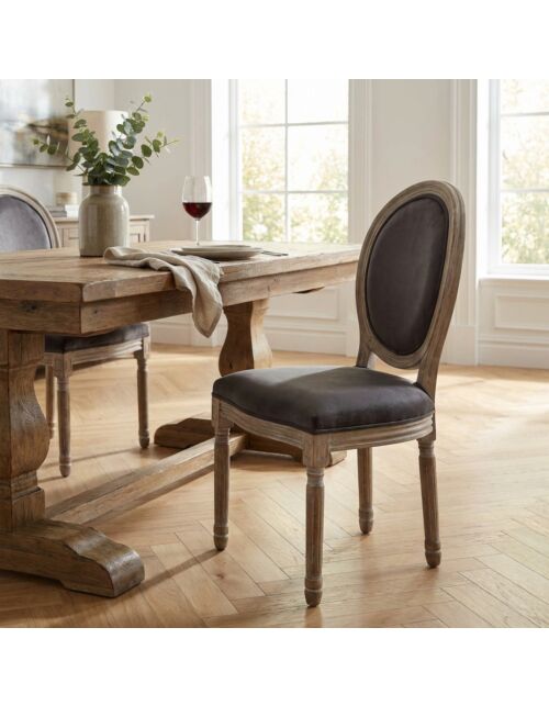SEDIA CONSTANCE IN VELLUTO TAUPE
