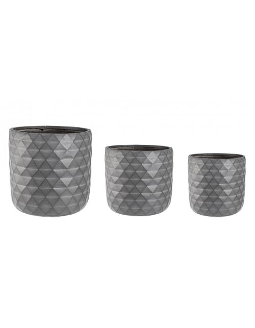 BIZZOTTO SET3 P.VASO PYRAMID TO ANTRACITE
