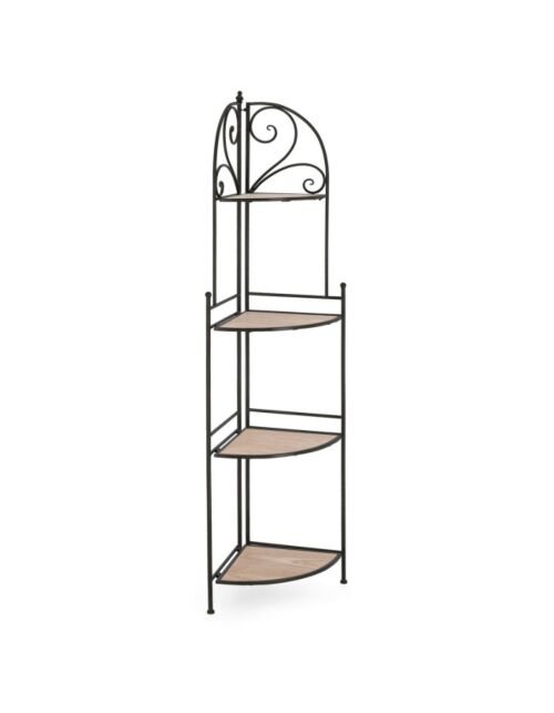 BIZZOTTO scaffale angolare GUENDA 4P nero - pieghevole