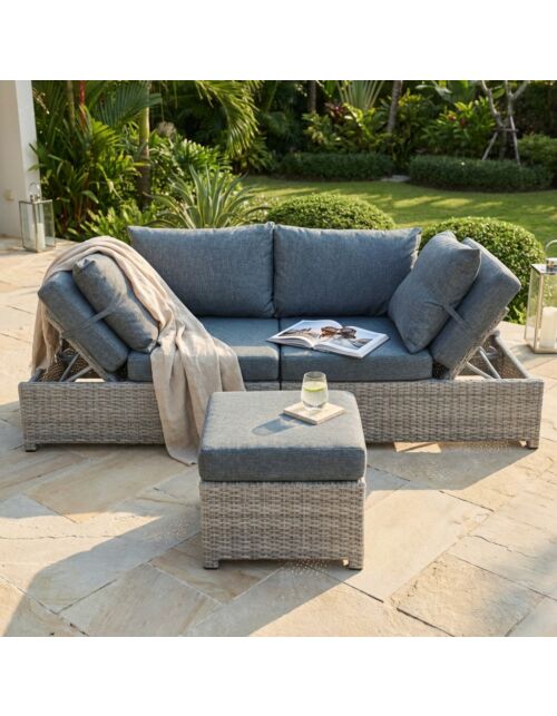 DIVANO CON POUF ECUADOR C/CUSCINI  WI-806878-GREY
