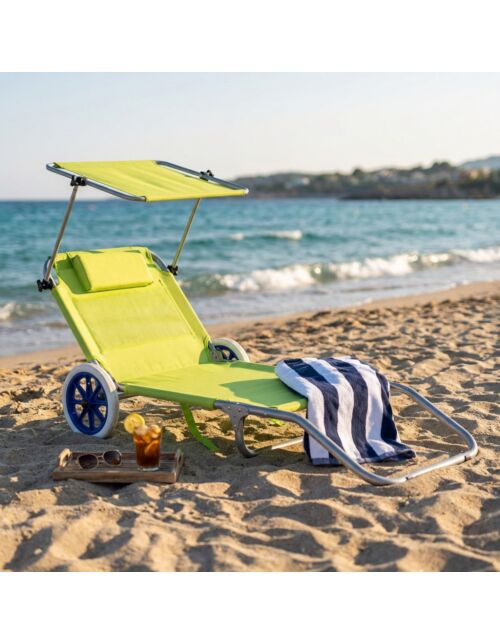 SPIAGGINA CARRELLO PIEGHEVOLE STEEL C/TETTO