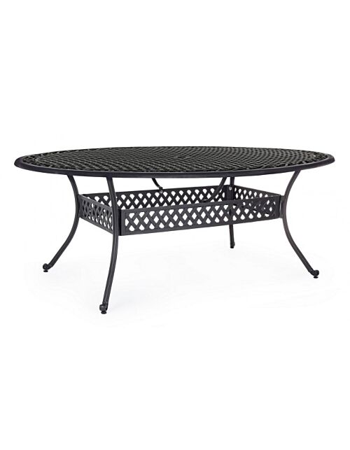 BIZZOTTO Tavolo da giardino ovale IVREA 200X150 antracite